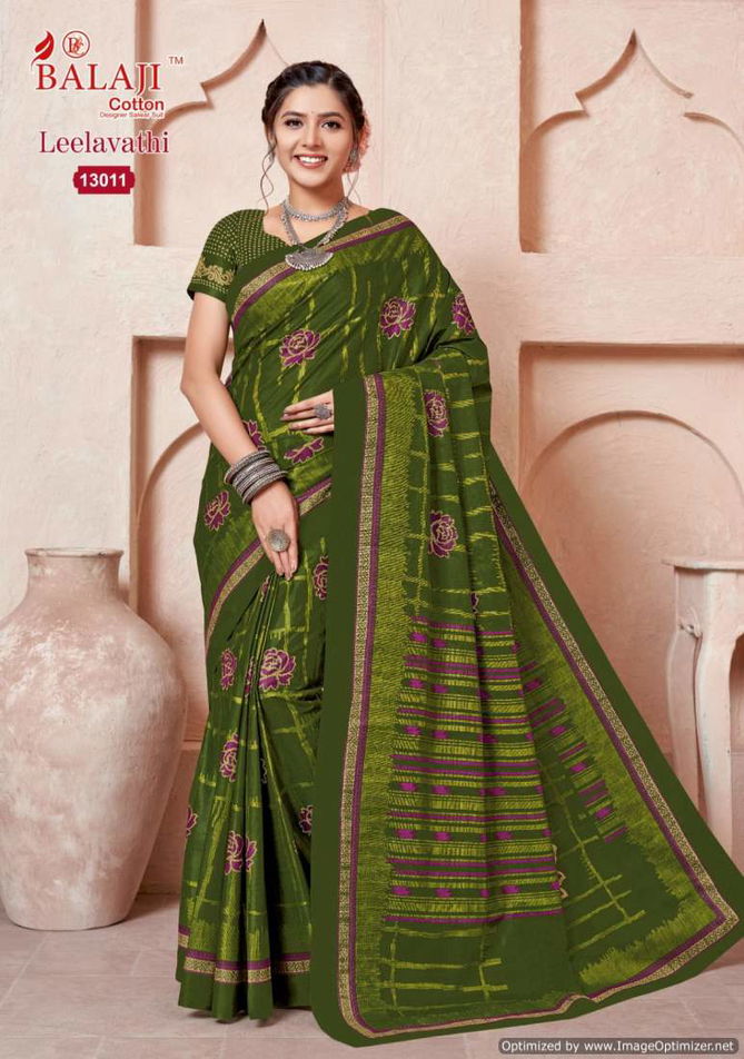 Leelavathi Vol 13 By Balaji Pure Cotton Printed Saree Wholesale Suppliers In India